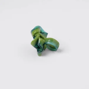 Ribbon Ring - Matt Green And Clear Emerald