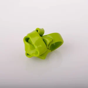 Ribbon Ring - Matt Lime 3