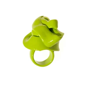 Ribbon Ring - Matt Lime 8
