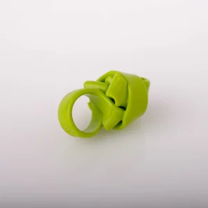 Ribbon Ring - Matt Lime 3