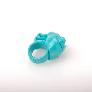 Ribbon Ring - Matt Turquoise