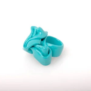 Ribbon Ring - Matt Turquoise