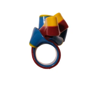 Ribbon Ring Extra Colour - Matt Blue, Red And Yellow
