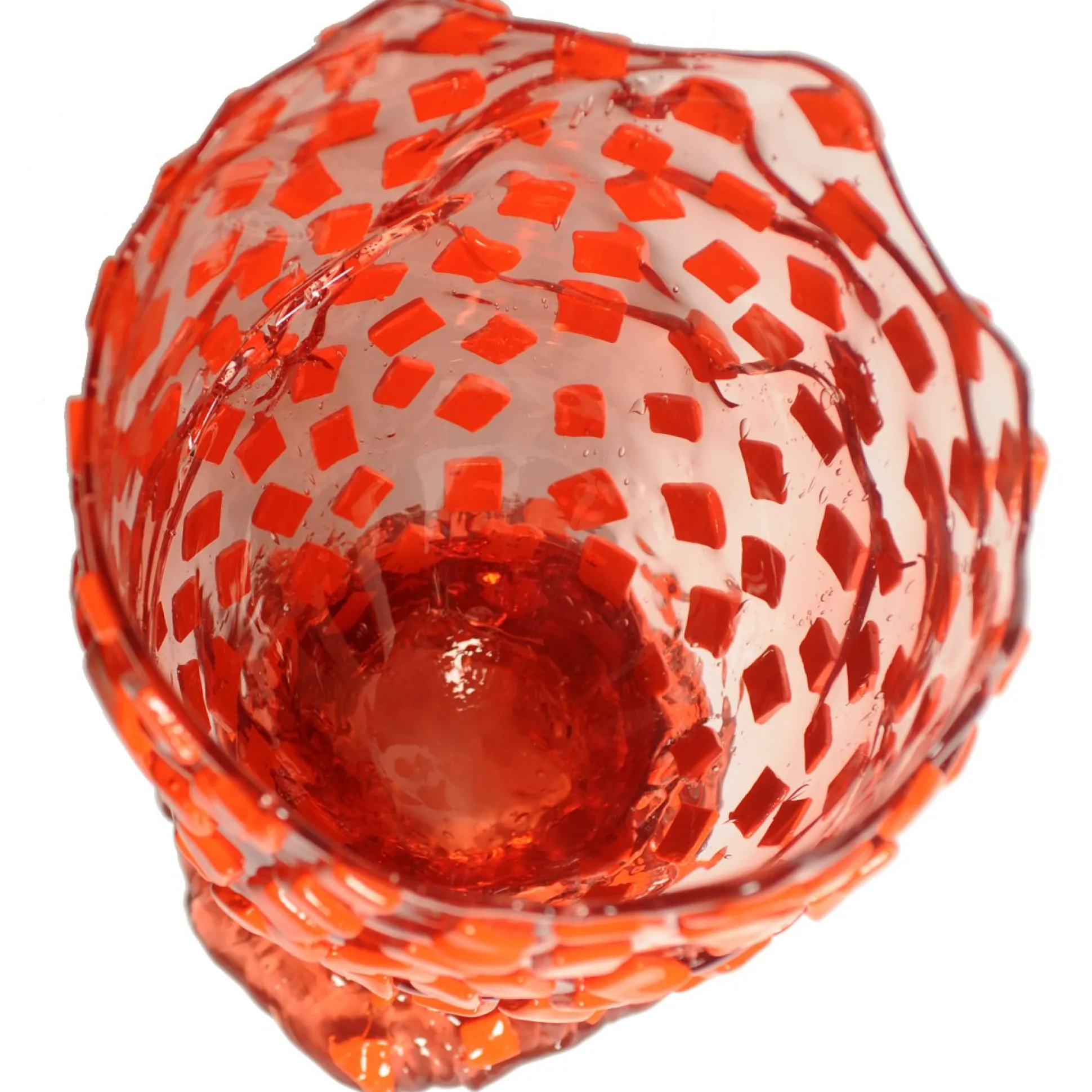 rock_vase__clear_antique__1.webp Rock Vase - Clear Antique Pink and Matt Orange