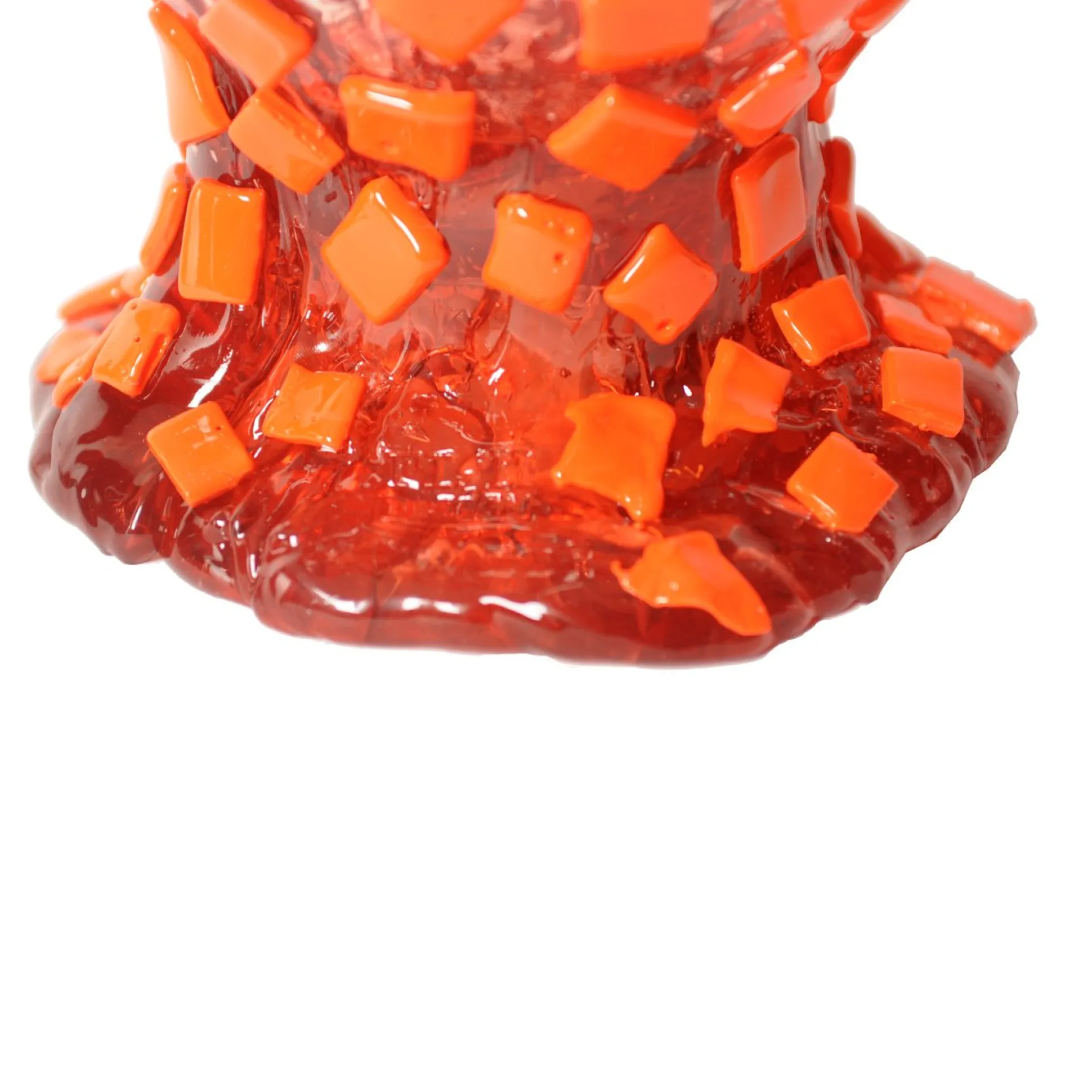 rock_vase__clear_antique__2.webp Rock Vase - Clear Antique Pink and Matt Orange