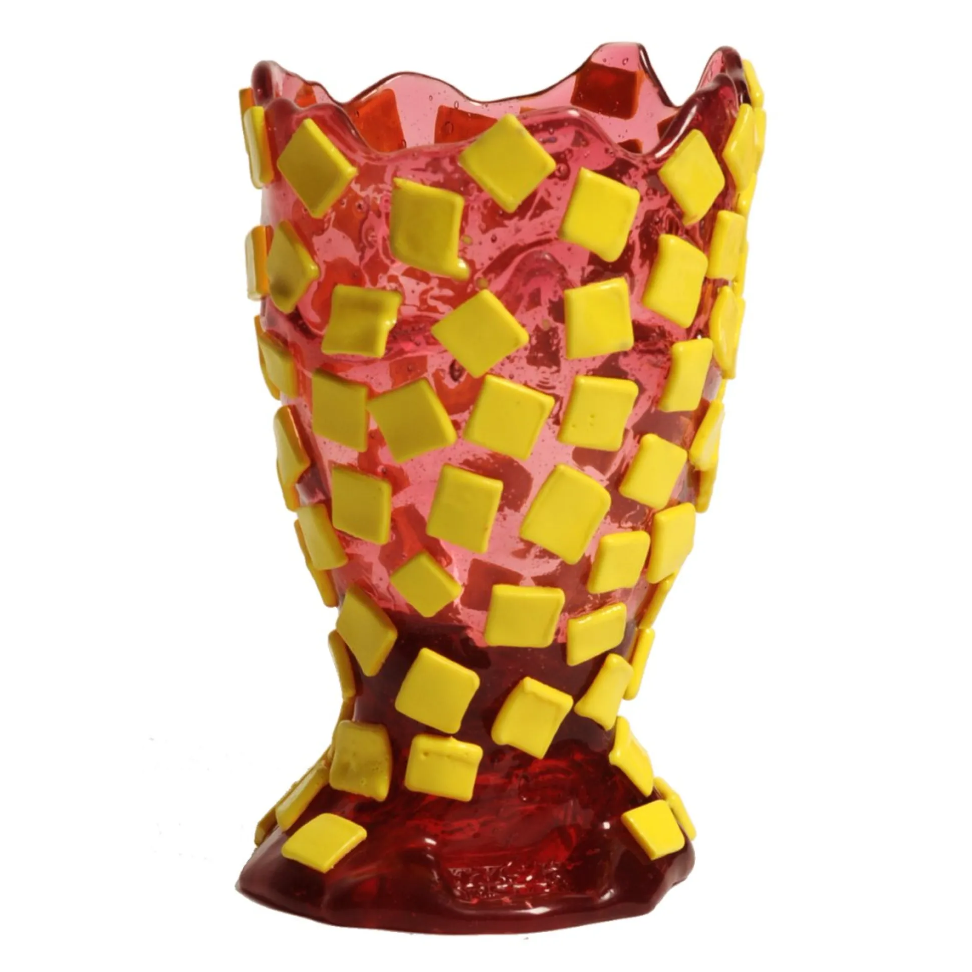 rock_vase__clear_light_fu_0-1.webp Rock Vase - Clear Light Fuchsia And Matt Lemon