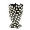 Rock Vase - Matt Black, White