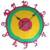 Round The Clock - Clear Amber, Emerald Green And Matt Fuchsia