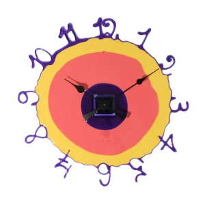 Round The Clock - Clear Purple, Matt Dark Salmon And Matt Pastel Yellow