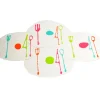 Set of 4 Table-Mates, Placemats - Clear, Matt Lime, Fuchsia, Turquoise, Orange