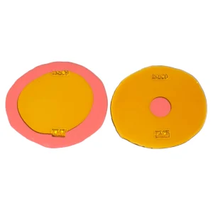 Set of 2 Table-Mates Small - Clear Amber, Dark Salmon