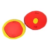 Set of 2 Table-Mates Small - Clear Red And Matt Fluo Yellow