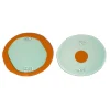 Set of 2 Table-Mates Small - Clear Aqua, Ochre