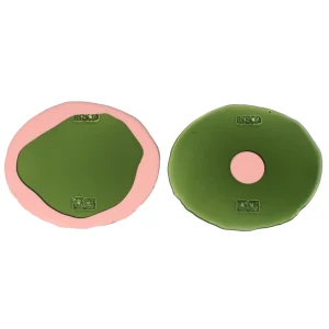 Set of 2 Table-Mates Small - Clear Bottle Green, Salmon