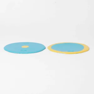 Set of 2 Table-Mates Small - Matt Turquoise, Pastel Yellow