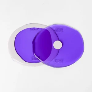 Set of 2 Table-Mates Small - Clear Purple, Matt Ivory