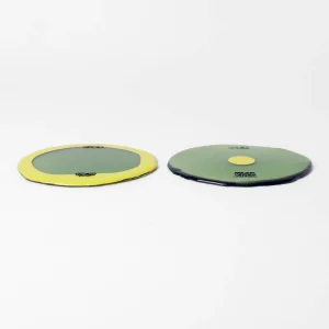Set of 2 Table-Mates Small - Clear Bottle Green, Fluo Yellow