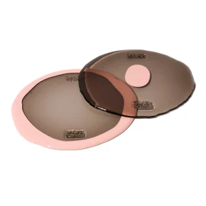 Set of 2 Table-Mates Small - Clear Fumè And Matt Salmon