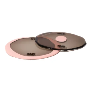 Set of 2 Table-Mates Small - Clear Fumè And Matt Salmon