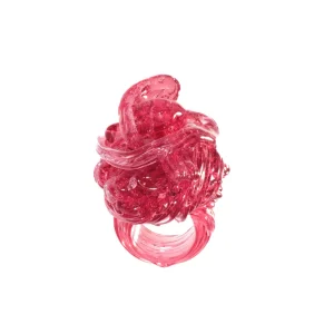 Spaghetti Ring - Clear Fuchsia