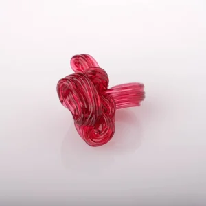 Spaghetti Ring - Clear Fuchsia 2