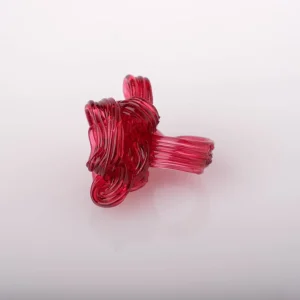 Spaghetti Ring - Clear Fuchsia 2