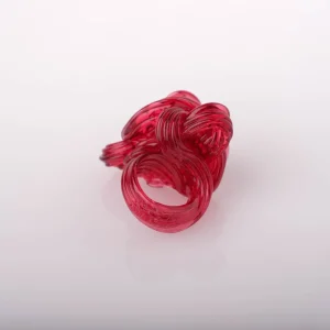 Spaghetti Ring - Clear Fuchsia 2