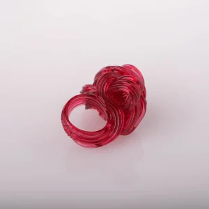 Spaghetti Ring - Clear Fuchsia 2