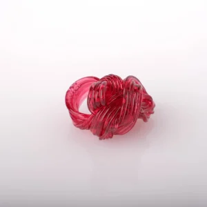Spaghetti Ring - Clear Fuchsia 2