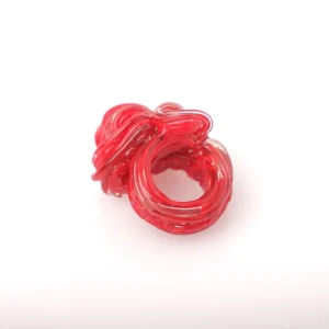Spaghetti Ring - Matt Red, Clear
