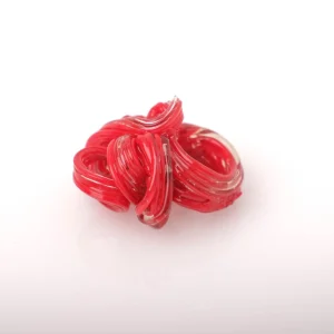 Spaghetti Ring - Matt Red, Clear