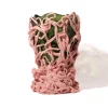 Spaghetti Special Vase - Clear Bottle Green, Salmon