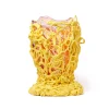 Spaghetti Special Vase - Clear Antique Pink, Pastel Yellow
