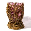 Spaghetti Special Vase - Clear Light Fuchsia And Gold