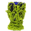 Spaghetti Special Vase - Clear Blue And Matt Lime