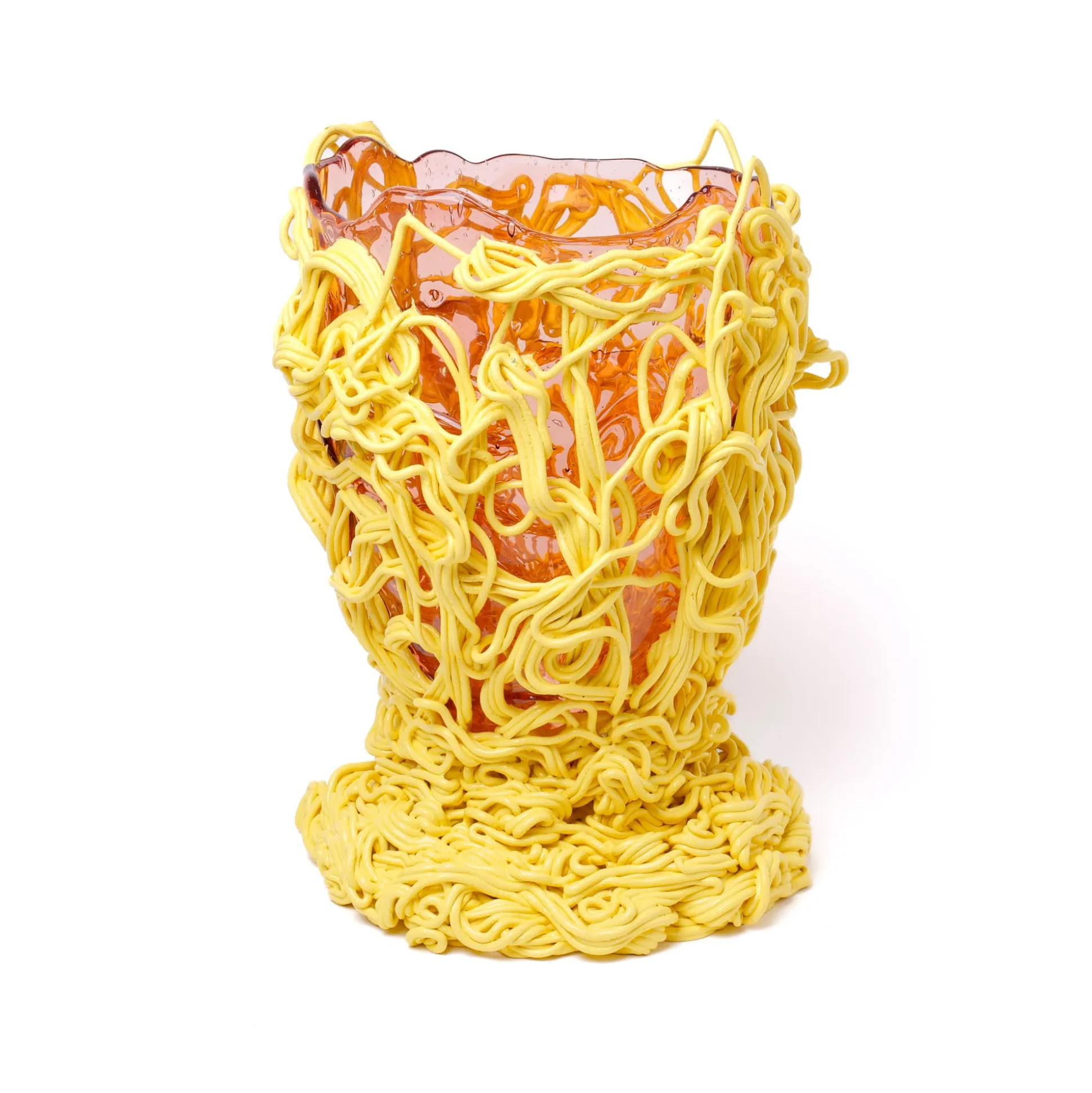 spaghetti_special_vase__c_1.webp Spaghetti Special Vase - Clear Antique Pink, Pastel Yellow