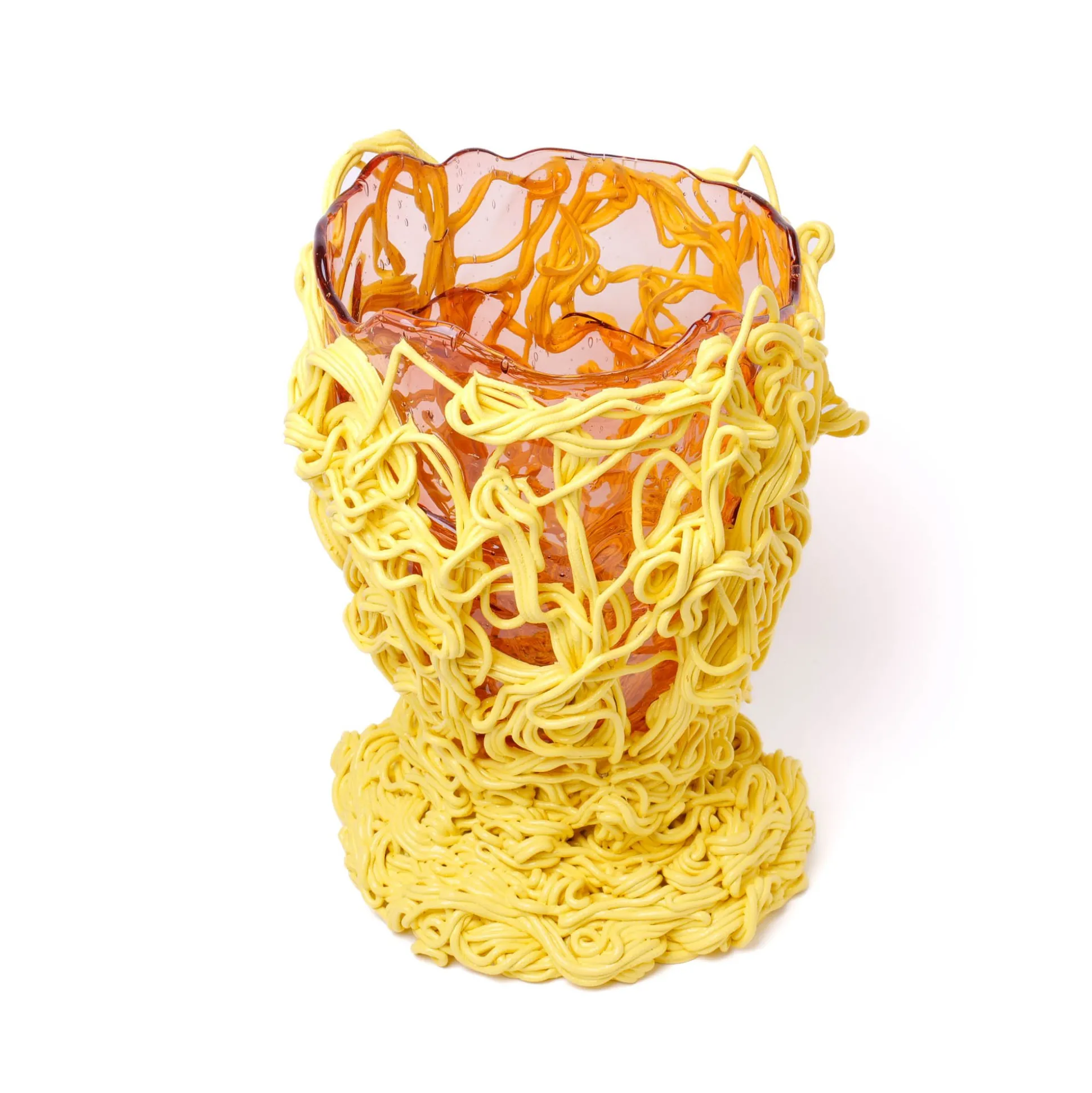 spaghetti_special_vase__c_2.webp Spaghetti Special Vase - Clear Antique Pink, Pastel Yellow