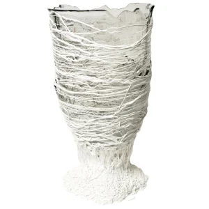Spaghetti Vase - Clear And White