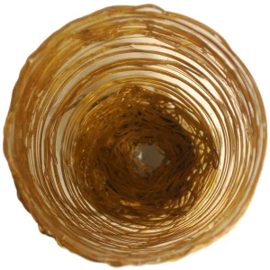 Spaghetti Vase - Clear And Gold