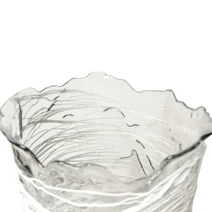 Spaghetti Vase - Clear And White