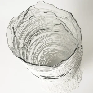 Spaghetti Vase - Clear And White