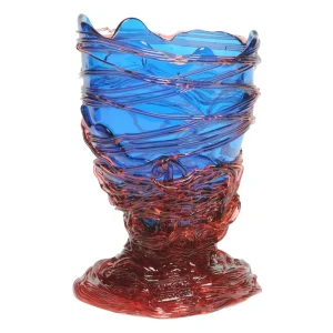 Spaghetti Vase - Clear Blue, Fuchsia