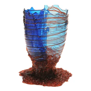 Spaghetti Vase - Clear Blue, Light Blue, Dark Ruby