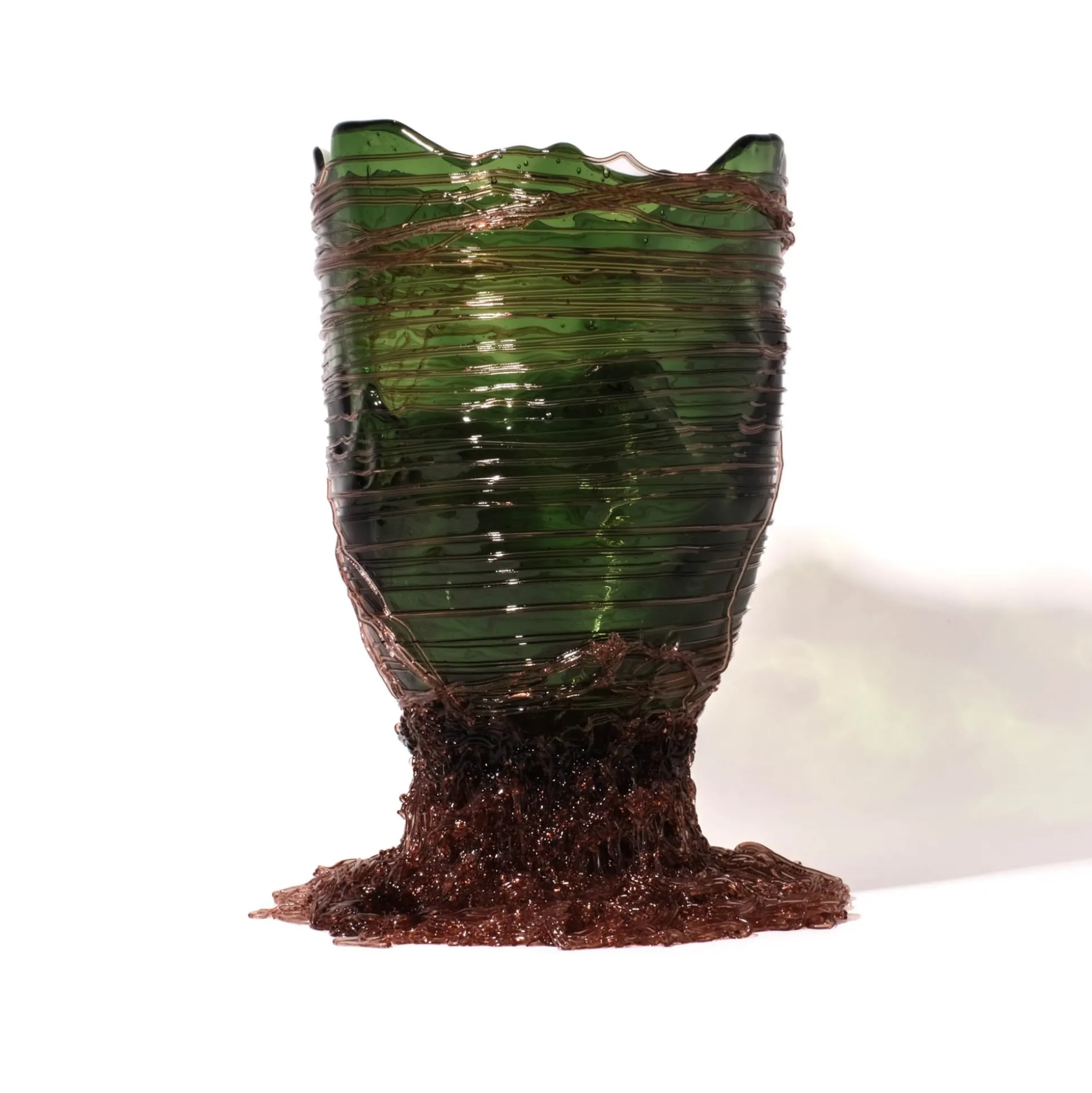 spaghetti_vase__clear_bot_0.webp Spaghetti Vase - Clear Bottle Green, Antique Pink