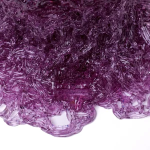 Spaghetti Vase - Clear Dark Ruby, Lilac