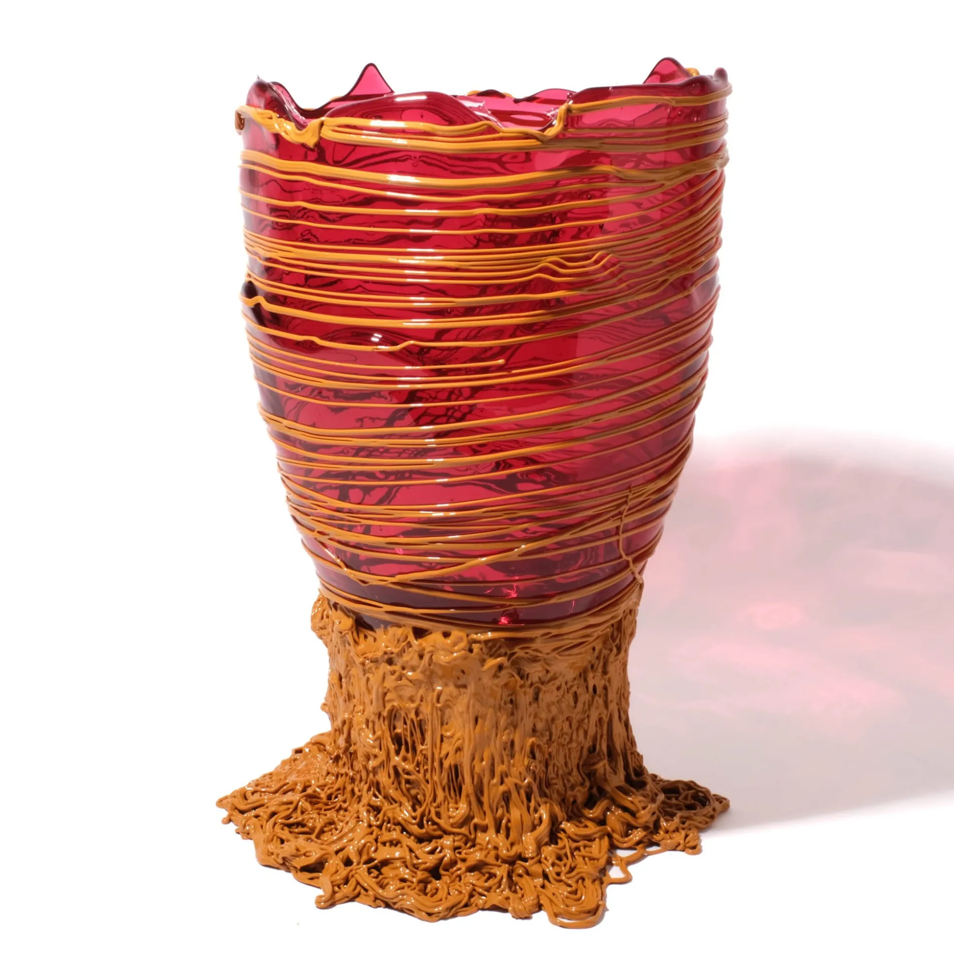 spaghetti_vase__clear_fuc_2.webp Spaghetti Vase - Clear Fuchsia And Matt Ochre