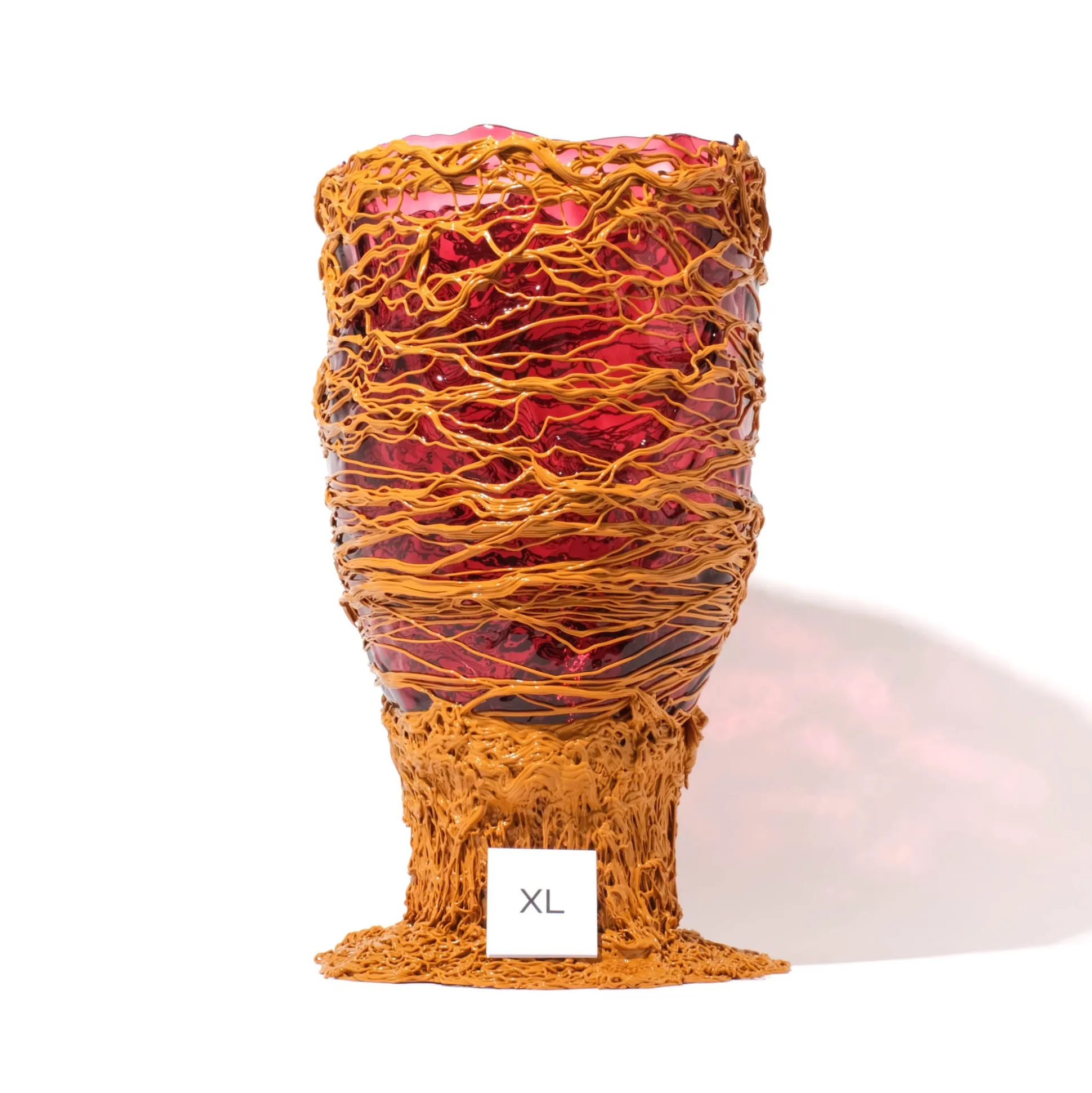 spaghetti_vase__clear_fuc_8.webp Spaghetti Vase - Clear Fuchsia And Matt Ochre