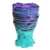 Spaghetti Vase - Clear Purple And Matt Turquoise
