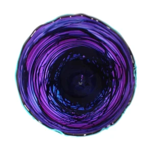 Spaghetti Vase - Clear Purple And Matt Turquoise