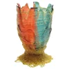 Spaghetti Vase Extra Colour - Clear Fuchsia, Aqua And Yellow